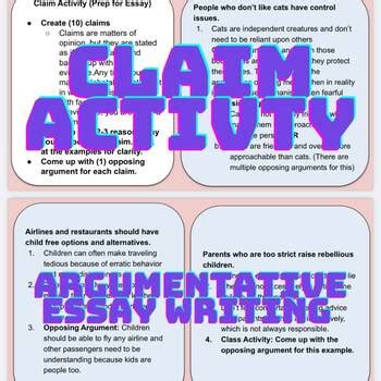 argumentative essay developing  claim  convincing kids  read