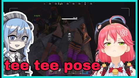 miko  suisei die    teetee pose rust hololiveeng