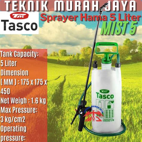 Jual TASCO Sprayer 5 Liter Alat Semprot Semprotan Hama Desinfektan MIST