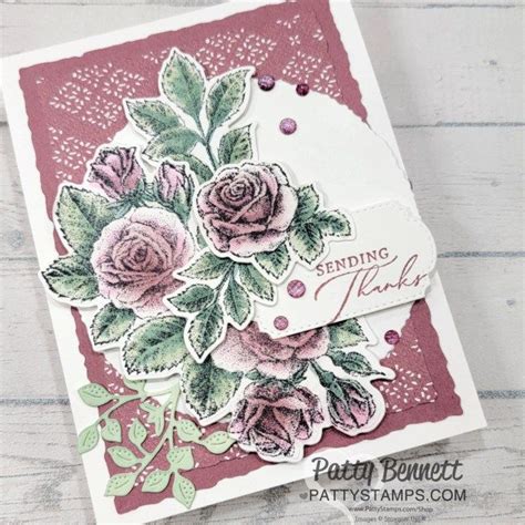 More Cards With Stippled Roses Bundle Flower Cards Stampin Up