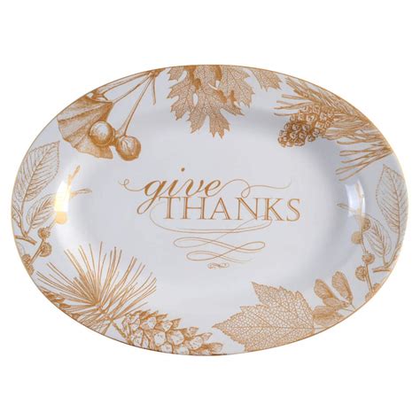 Golden Foliage 14 Oval Serving Platter By 222 Fifth PTS