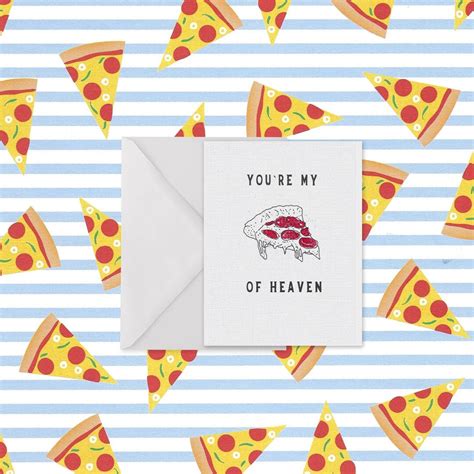 Slice Of Heaven Pizza Greeting Card Love Greeting Card Etsy