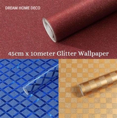 45cm X 10meter Glitter Wallpaper Glitter Rhombus Wallpaper Shimmer