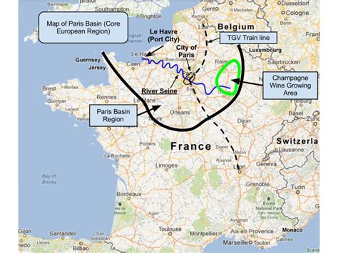 Cuenca De Par S Mapa Mapa De La Cuenca De Par S Le De France Francia