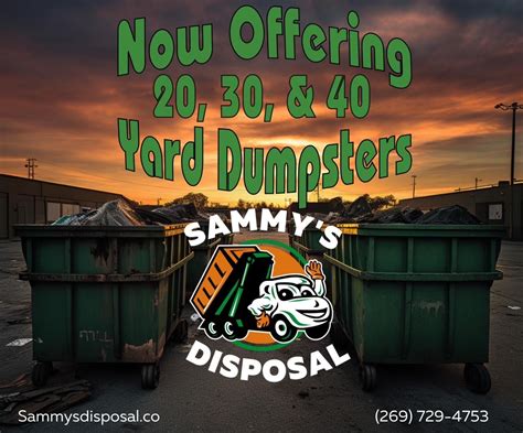 Battle Creek’s Top Roll-Off Dumpster Service: Sammy’s Disposal’s New 20 ...