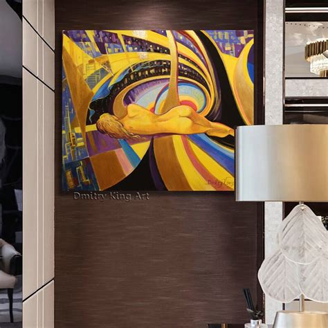 Large Naked Woman Painting Nude Woman Back Art Sexy Lady Nude Gold Abstract Art Sensual