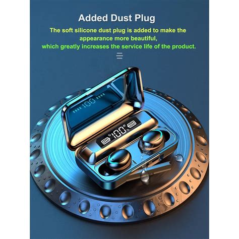 TWS F9-5 Bluetooth telefon fülhallgató, vezeték nélküli, Bluetooth 5.0 ...