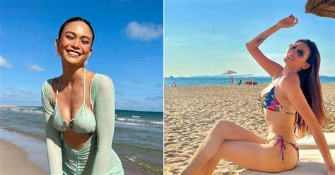 V Ho Ng Y N M U Thu Khoe D Ng N Ng B Ng V I Bikini Tr N Bi N Trong K Ngh L