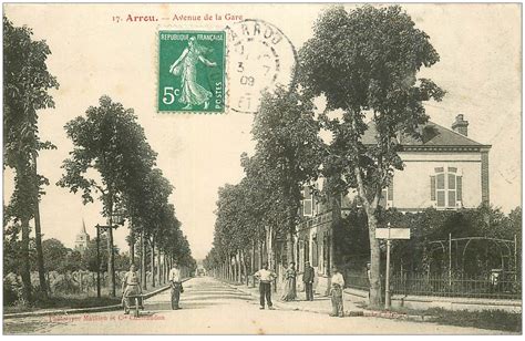 28 ARROU Avenue de la Gare 1909 avec Café