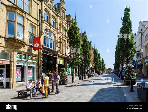Shops On Cornmarket In The City Centre Halifax West Yorkshire Stock