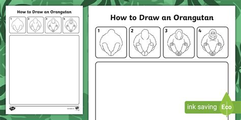 how to draw orangutans