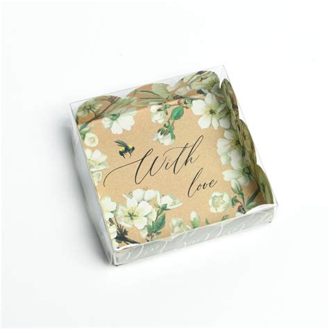 Коробка для кондитерских изделий с PVC крышкой «Пчёлка», 10,5 × 10,5 × ...