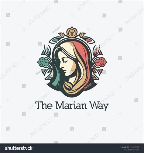 Holy Virgin Mary Logo Design Community Stock Vector Royalty Free