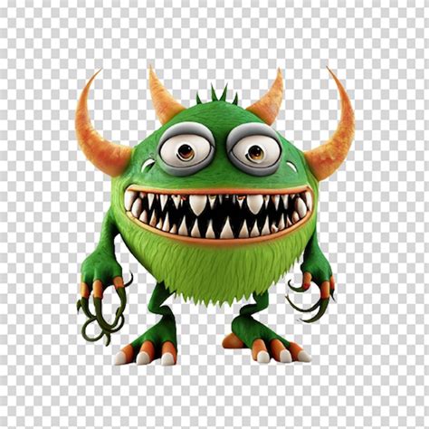 Premium Psd Cute Furry Monster Hairy Monster Cute Cartoon Monsters