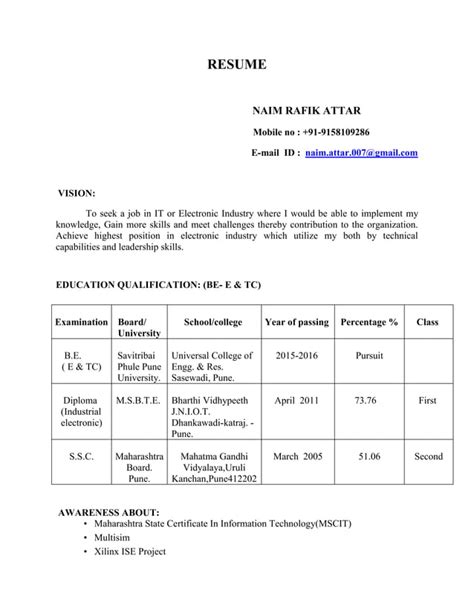 Resume Naim Pdf