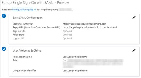 Configure SAML Single Sign On With Azure Active Directory Deep Security