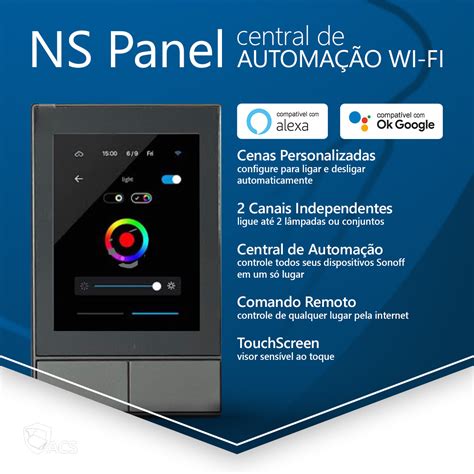 Interruptor Central De Controle Inteligente Ns Panel Sonoff