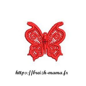 Motif Broderie Bijou Papillon FSL Les Broderies De Breizh Mama