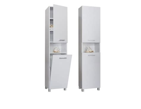 Tall Bathroom Storage Cabinet With Laundry Bin Rispa