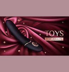 Sex Toy Red Dildo Vibrator On White Background Vector Image