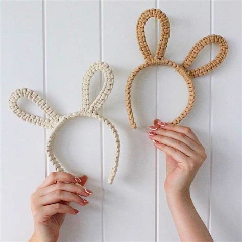 Macrame Weaving Fiber Art On Instagram Bunny Ears On Easter Eggs