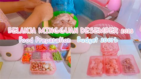 Belanja Mingguan Hemat Desember Food Preparation Budget