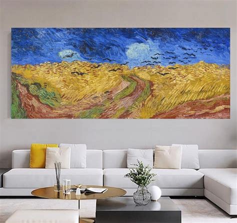 Vincent Van Gogh's Wheatfield With Crows 1890 Wall Art, Art Reproduction, Famous Modern Painting ...