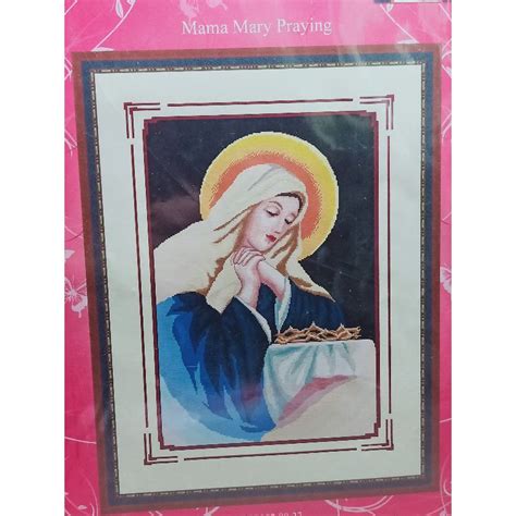 Mama Mary Praying Cross Stitch Pattern Shopee Philippines