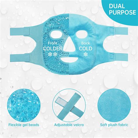 Buy Cold Face Eye Mask Ice Pack Reduce Face Puff Dark Circles Gel Beads Hot Heat Cold Compress