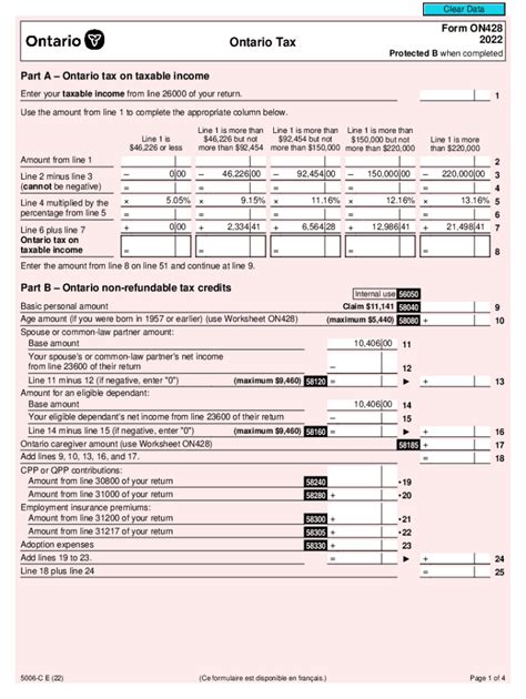 2022 2024 Form Canada 5006 C E Ontario Fill Online Printable