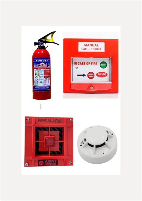 Fire Safety Combo 1 Kg ABC Fire Extinguisher Hooter MCP Smoke