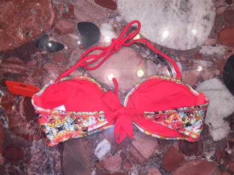 Malai Swimwear Columbian Beaded Bandeau Bikini Swimsuit Top Women S M NWT 90 EBay