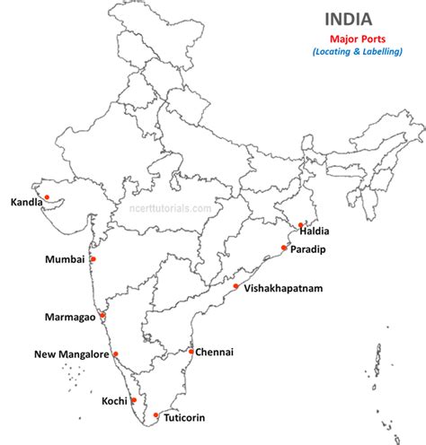 Class 10 Social Science Maps: Life Lines of National Economy