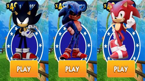 Sonic Dash Sonic Exe Vs Dark Sonic Vs Red Sonic Vs All Bosses Eggman Zazz All Characters