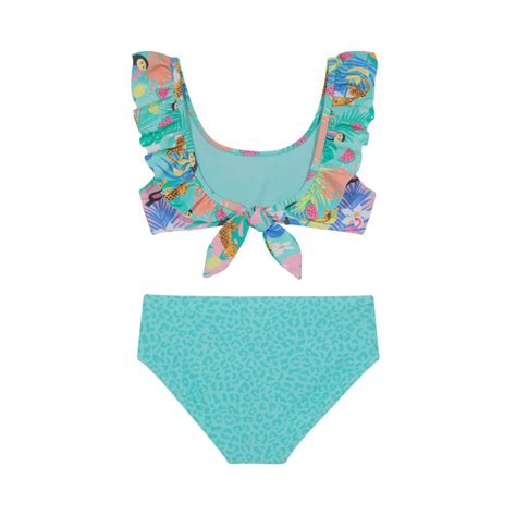 Traje de Baño Niña Bikini UV30 H2O Wear Turquesa C Vuelo y Amarra H2O Wear