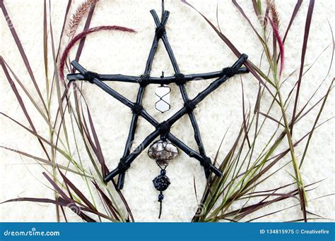 Black Branch Pentagram Symbol For Witchcraft Wicca Paganism With