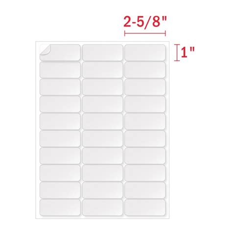 Address Labels 1 X 2 5 8 Template - Printable Word Searches