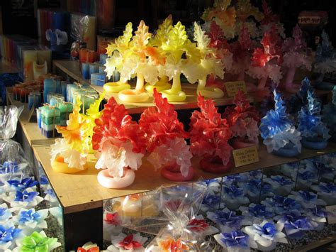 Photo of gorgeous flower candles taken at a Christmas-market in Germany ...