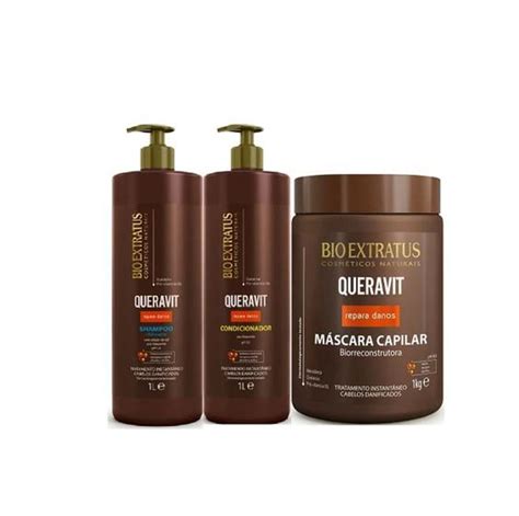 Kit Bio Extratus Queravit Cabelos Ressecados E Quebrados Shampoo