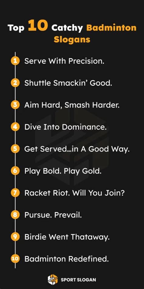 200 Best Badminton Slogans Ideas And Badminton Taglines