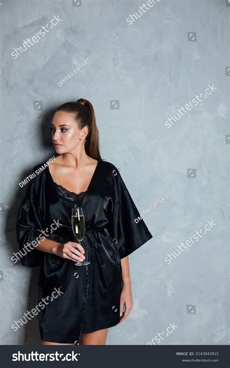 Beautiful Woman Black Lingerie Bedroom Dark Stock Photo 2143043915 Shutterstock