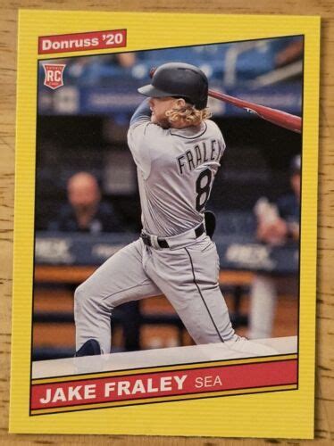 2020 Donruss Yellow Retro Parallel 246 Jake Fraley RC Seattle Mariners