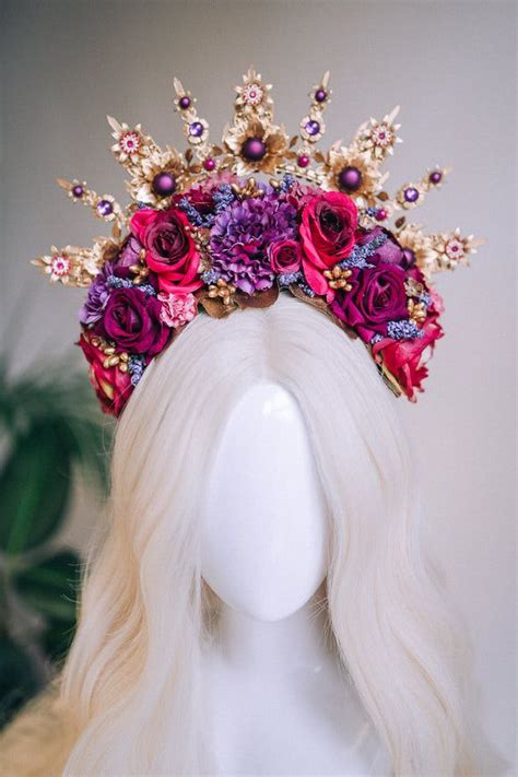 GOLD CROWNS Flower Halo Headband Headpiece Diy Flower Halo