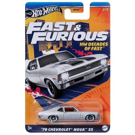 Carro Carrinho Miniatura 70 Chevrolet HW Decades Of Fast 2 Velozes E Furiosos Hot Wheels Escala