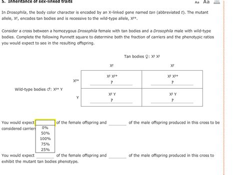 Solved Inheritance Of Sex Linked Traits Aa Aa In Chegg