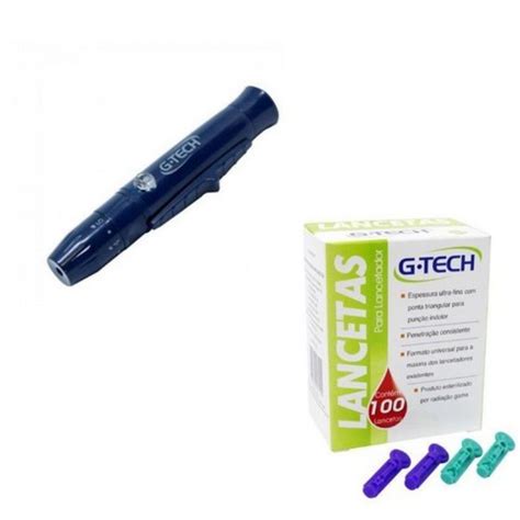 Kit Caneta Lancetadora G Tech Lancetas G G Tech Shopee Brasil