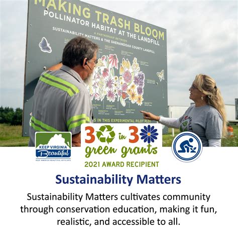 Sustainability Matters Awarded $1,000 Green Grant - Keep Virginia Beautiful