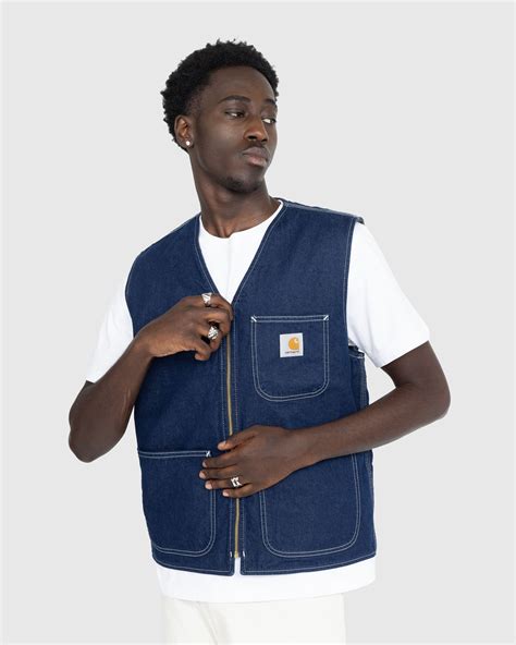 Carhartt Wip Chore Vest Blue Highsnobiety Shop