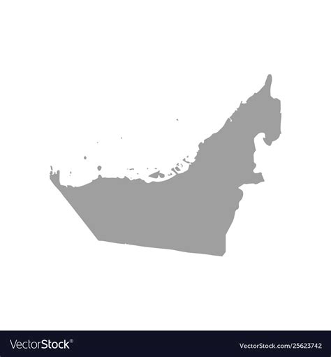 High Detailed Map United Arab Emirates Vector Image