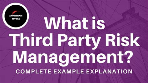 Third Party Risk Management What Is Third Party Risk Management Tprm Youtube